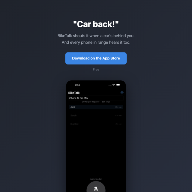 BikeTalk — Car back! for cyclists