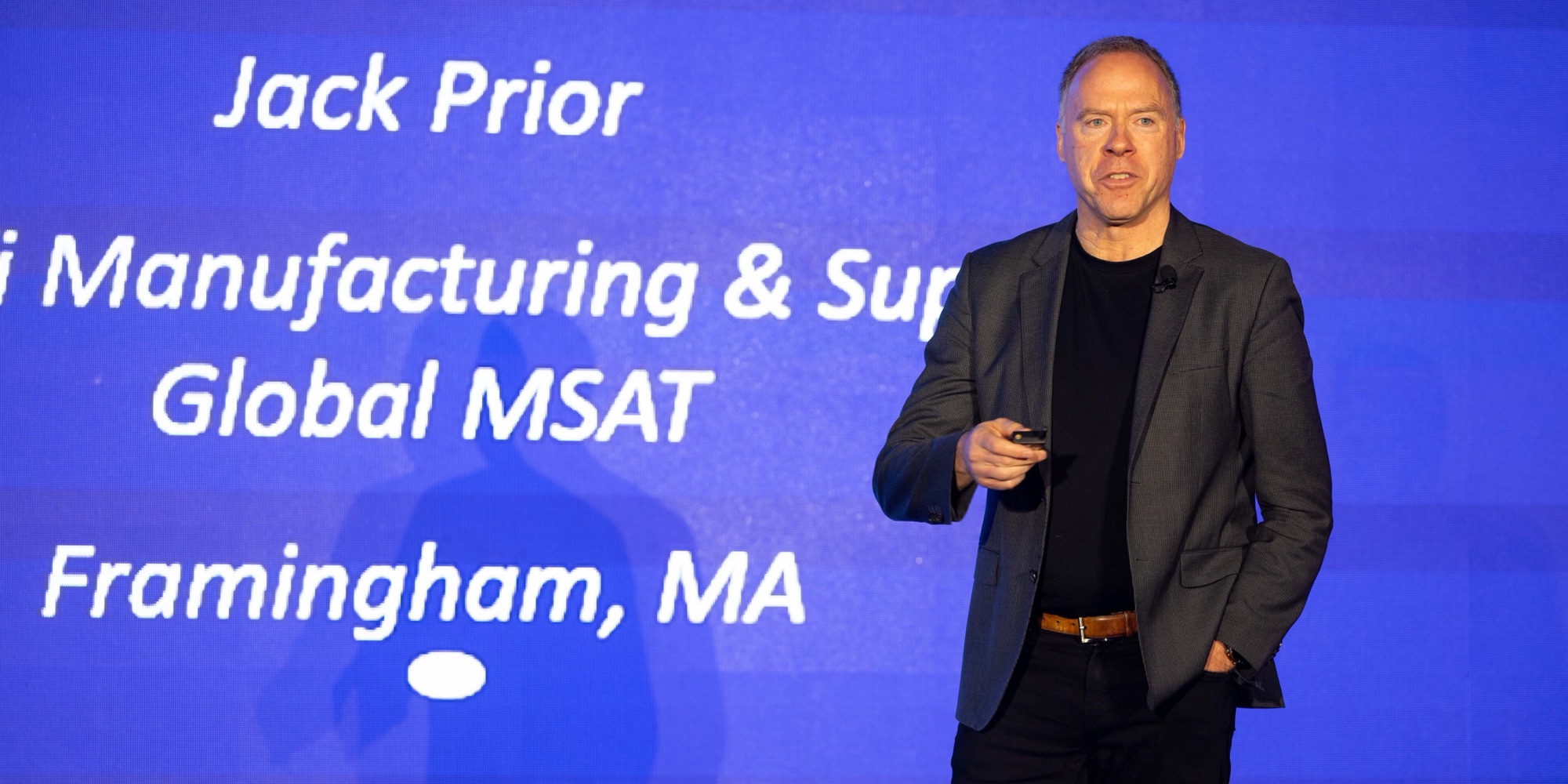 Jack Prior delivering a plenary talk at the Pharma Manufacturing World Summit 2025
