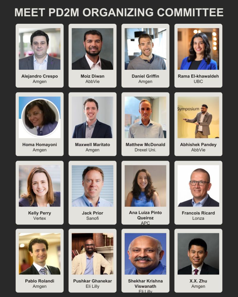 AIChE PD2M organizing committee roster including Jack Prior